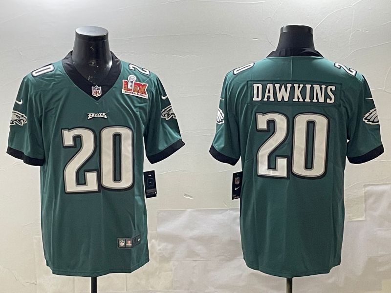 Men Philadelphia Eagles #20 Dawkins Green Second generations 2025 Nike Vapor Limited NFL Jersey style 4